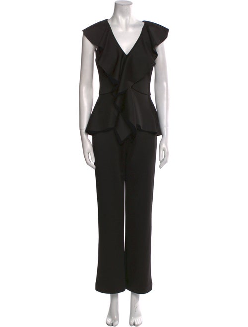 Black Halo Eve by Laurel Berman V-Neck Jumpsuit
