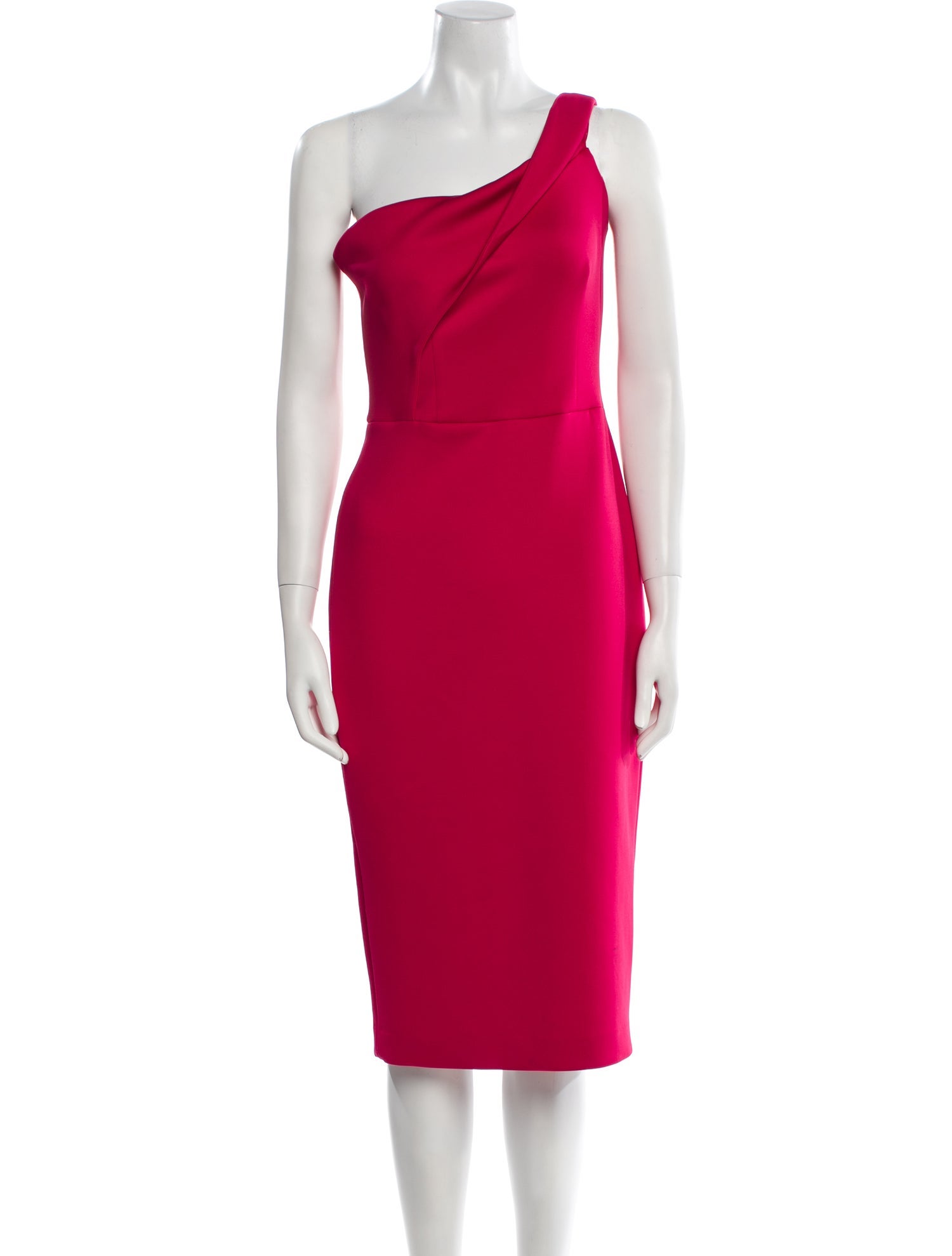 Black Halo Eve by Laurel Berman One-Shoulder Midi Length Dress