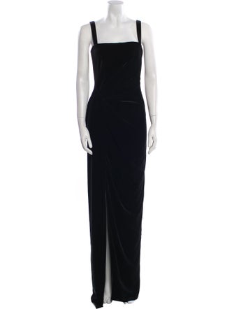 Black Halo Eve by Laurel Berman Square Neckline Long Dress