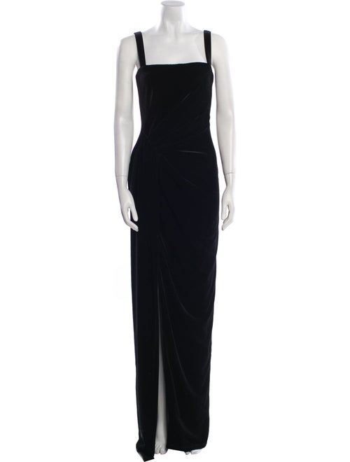 Black Halo Eve by Laurel Berman Square Neckline Long Dress