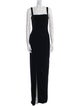 Black Halo Eve by Laurel Berman Square Neckline Long Dress