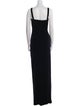 Black Halo Eve by Laurel Berman Square Neckline Long Dress