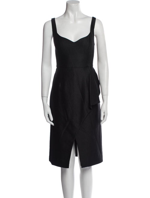 Black Halo Eve by Laurel Berman V-Neck Knee-Length Dress