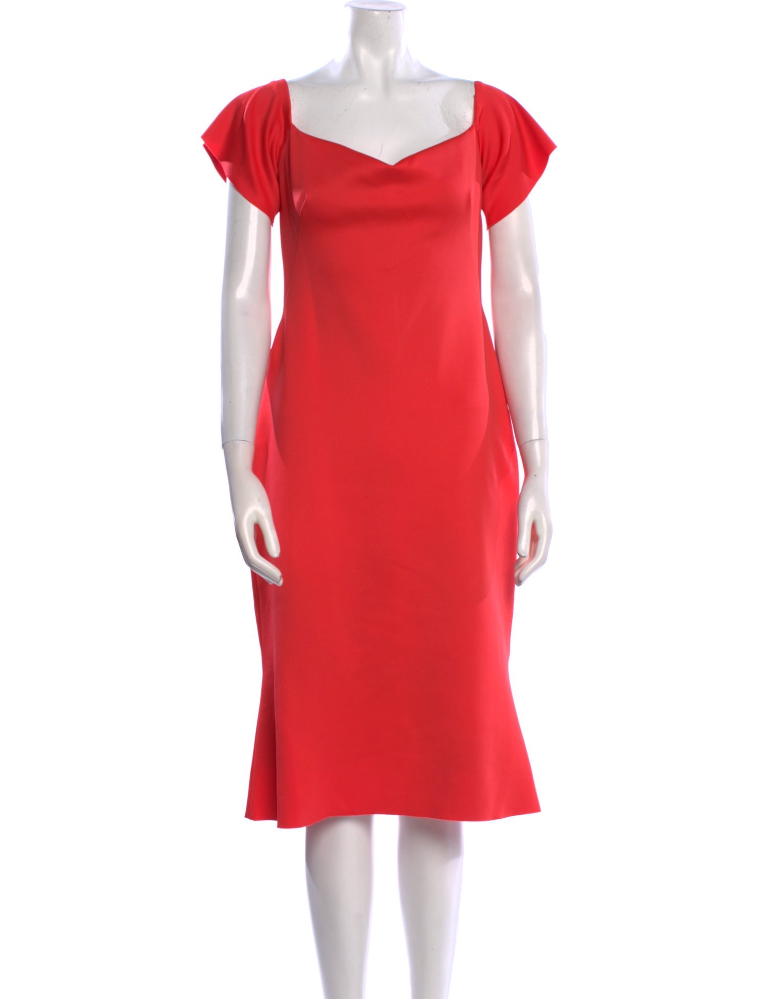 Black Halo Eve by Laurel Berman Square Neckline Knee-Length Dress