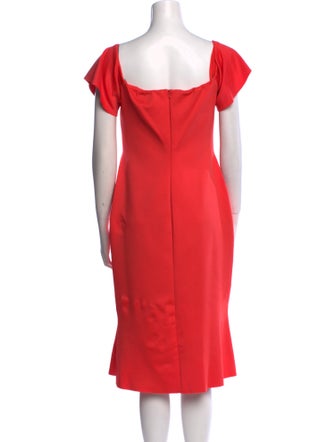 Black Halo Eve by Laurel Berman Square Neckline Knee-Length Dress