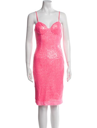 Black Halo Eve by Laurel Berman V-Neck Knee-Length Dress