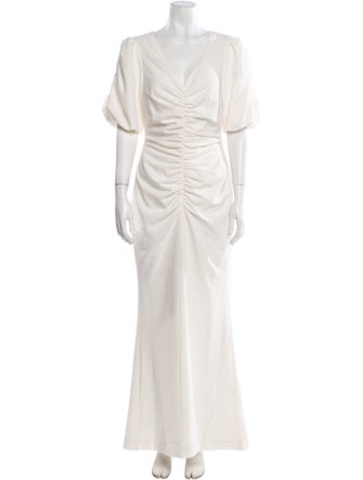 Black Halo Eve by Laurel Berman V-Neck Long Dress