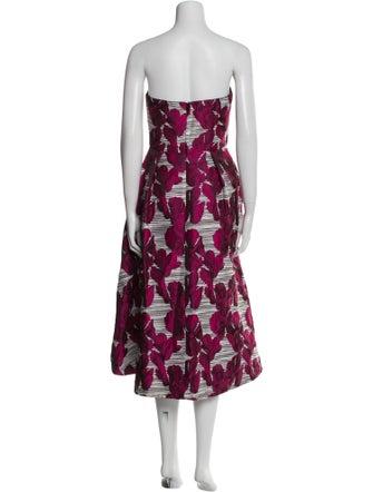 Black Halo Eve by Laurel Berman Floral Print Knee-Length Dress