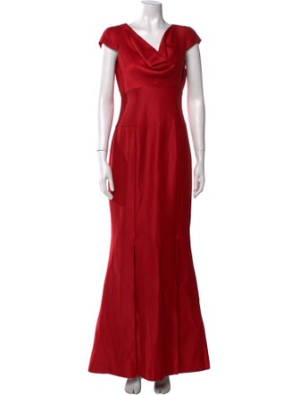 Black Halo Eve by Laurel Berman Cowl Neck Long Dress