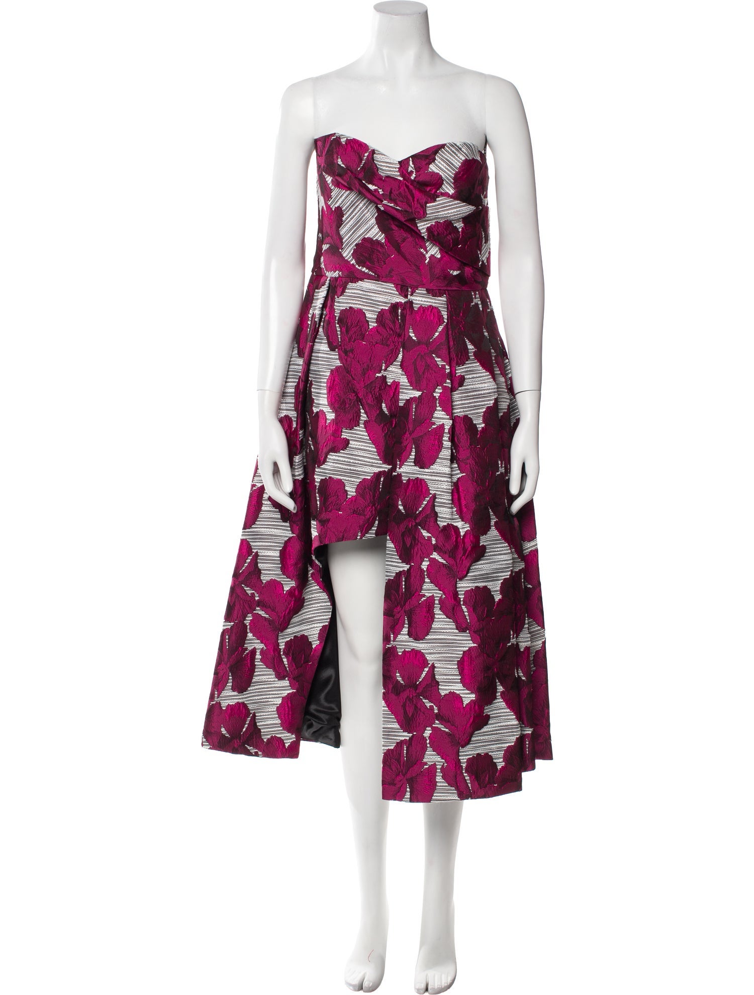 Black Halo Eve by Laurel Berman Floral Print Midi Length Dress