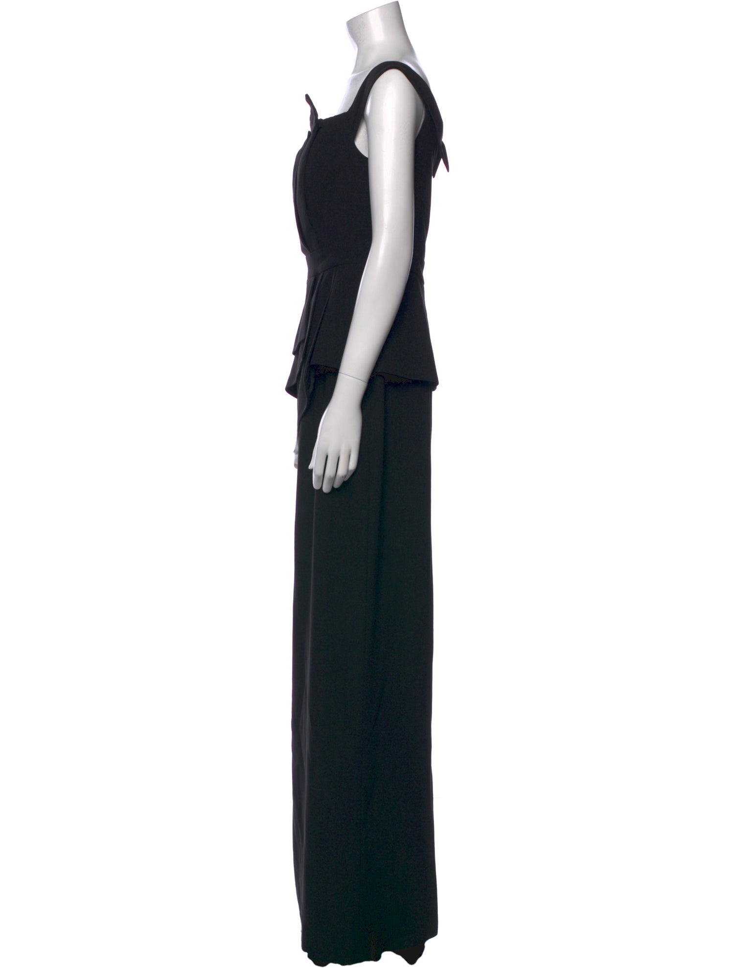 Black Halo Eve by Laurel Berman Square Neckline Long Dress