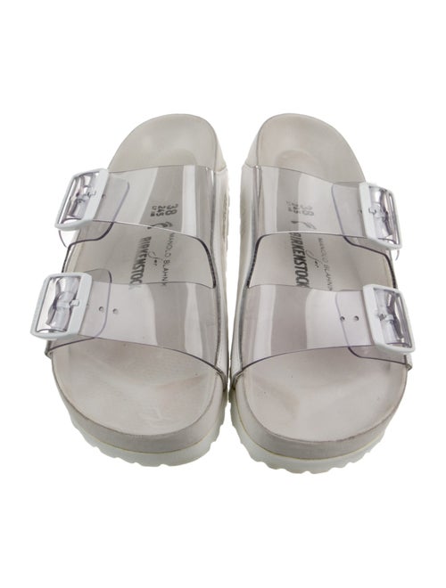 Manolo Blahnik x Birkenstock Leather Cutout Accent Slides