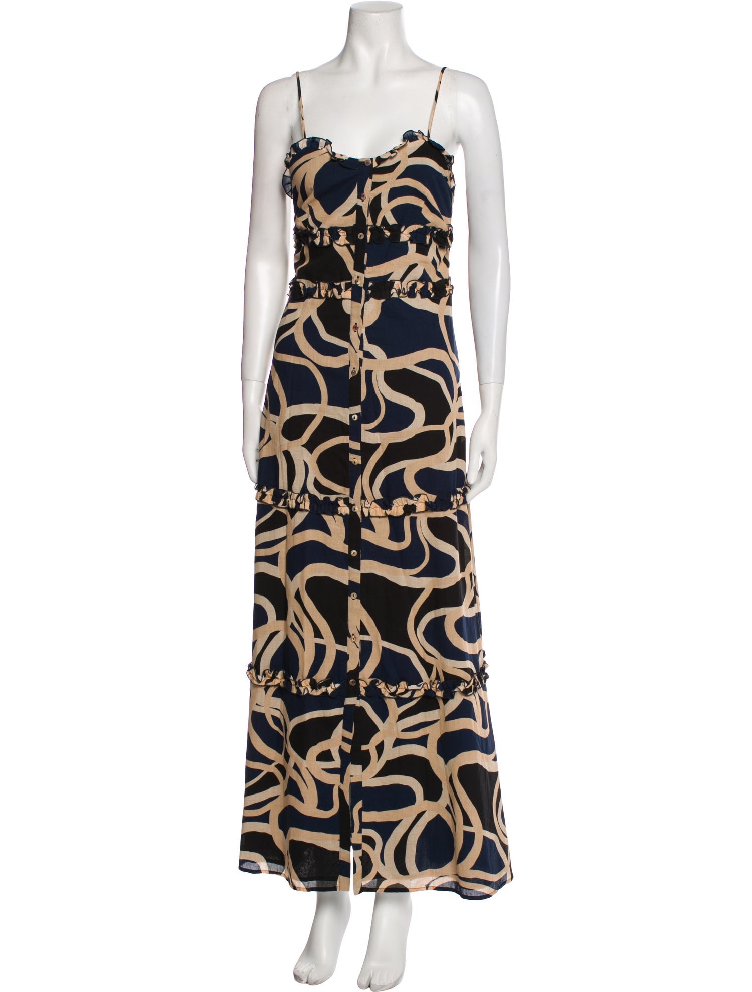 BIRD & KNOLL Printed Long Dress