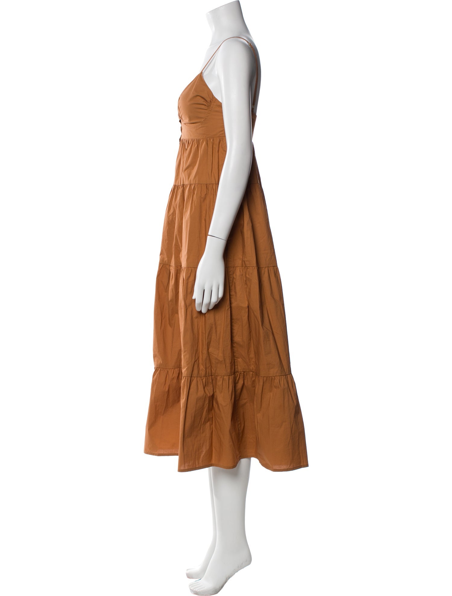 BIRD & KNOLL V-Neck Midi Length Dress