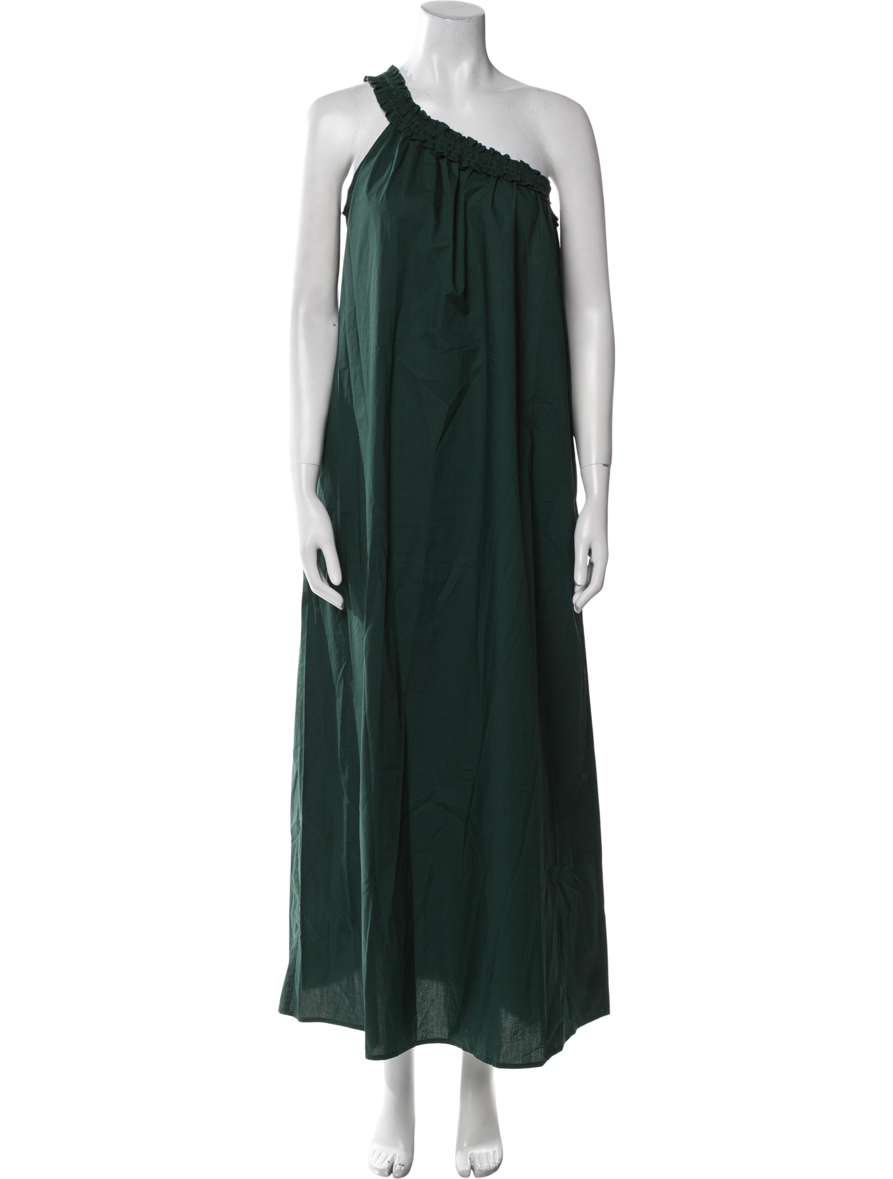 BIRD & KNOLL One-Shoulder Long Dress