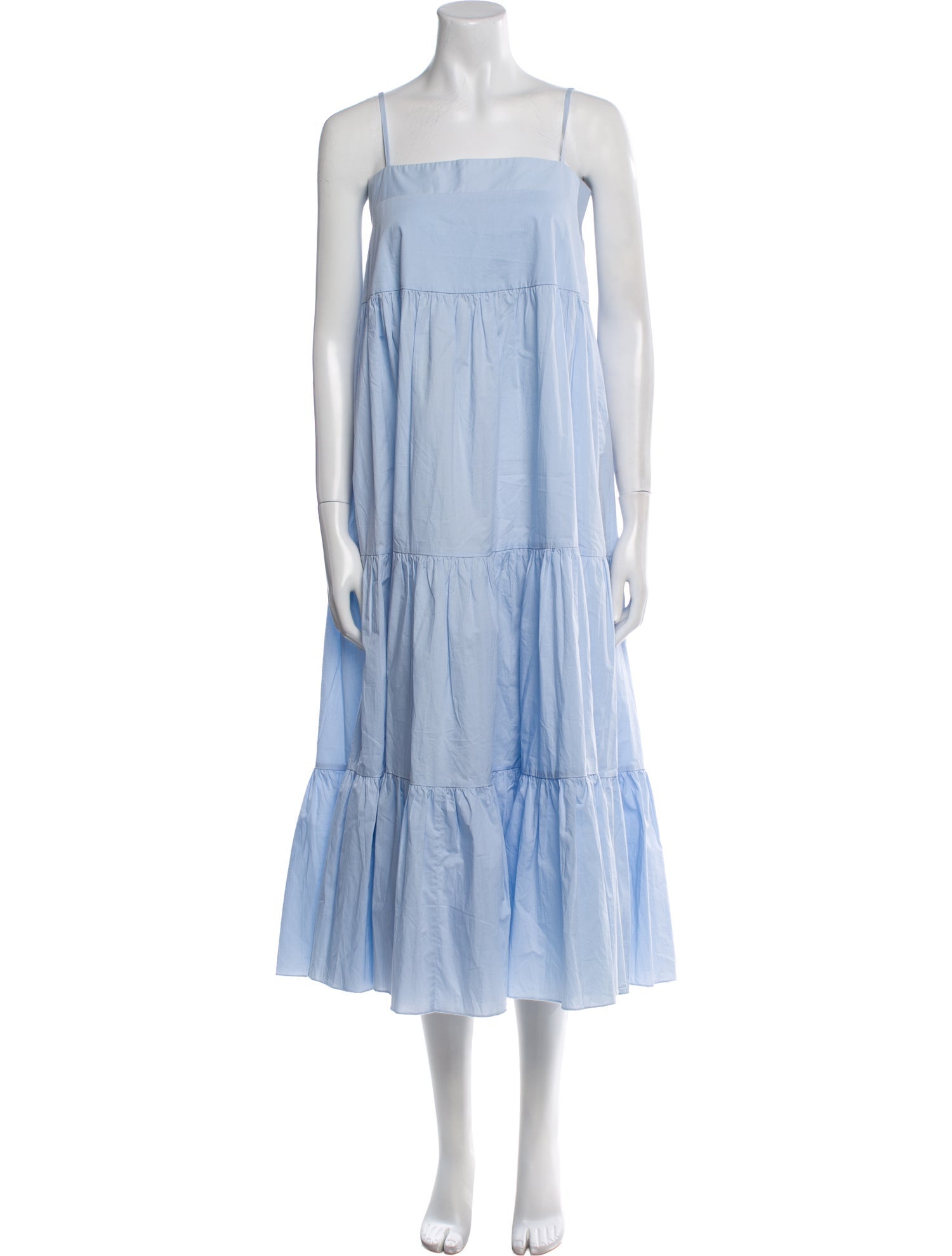 BIRD & KNOLL Square Neckline Midi Length Dress