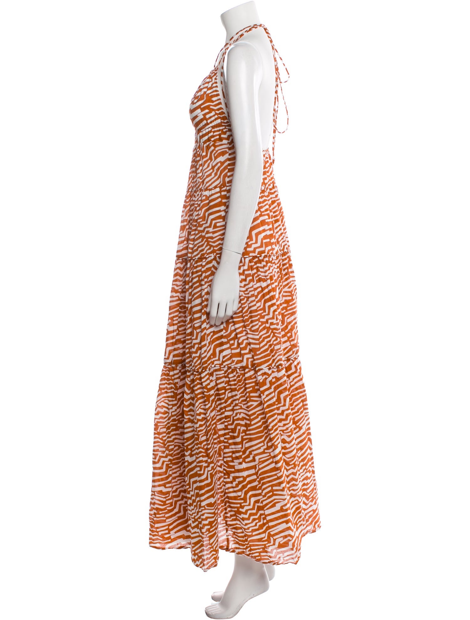 BIRD & KNOLL Animal Print Long Dress