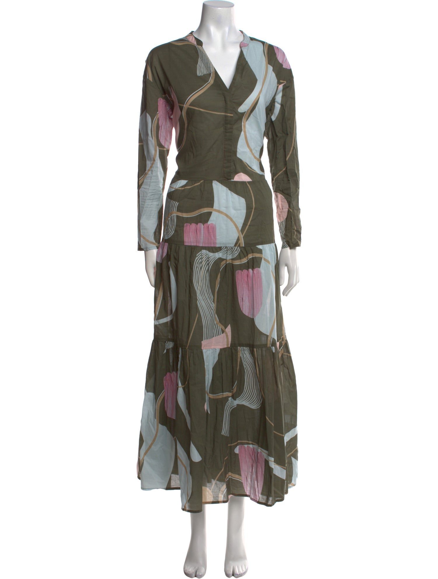 BIRD & KNOLL Printed Long Dress