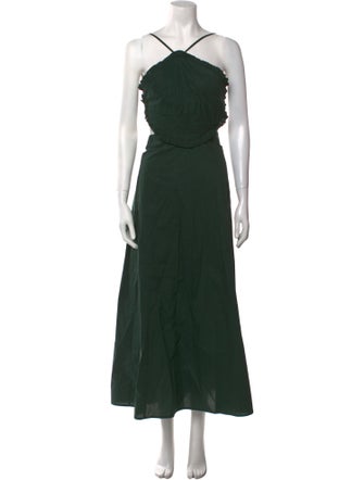 BIRD & KNOLL Halterneck Long Dress