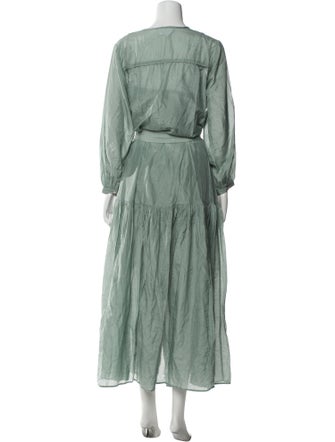 BIRD & KNOLL V-Neck Long Dress