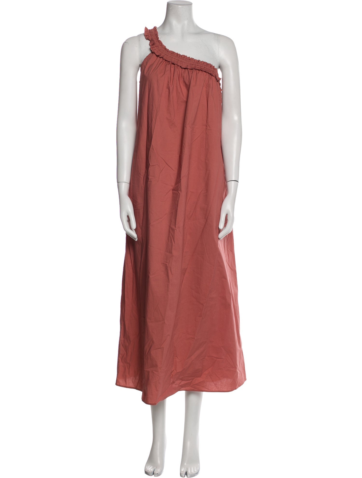 BIRD & KNOLL One-Shoulder Long Dress