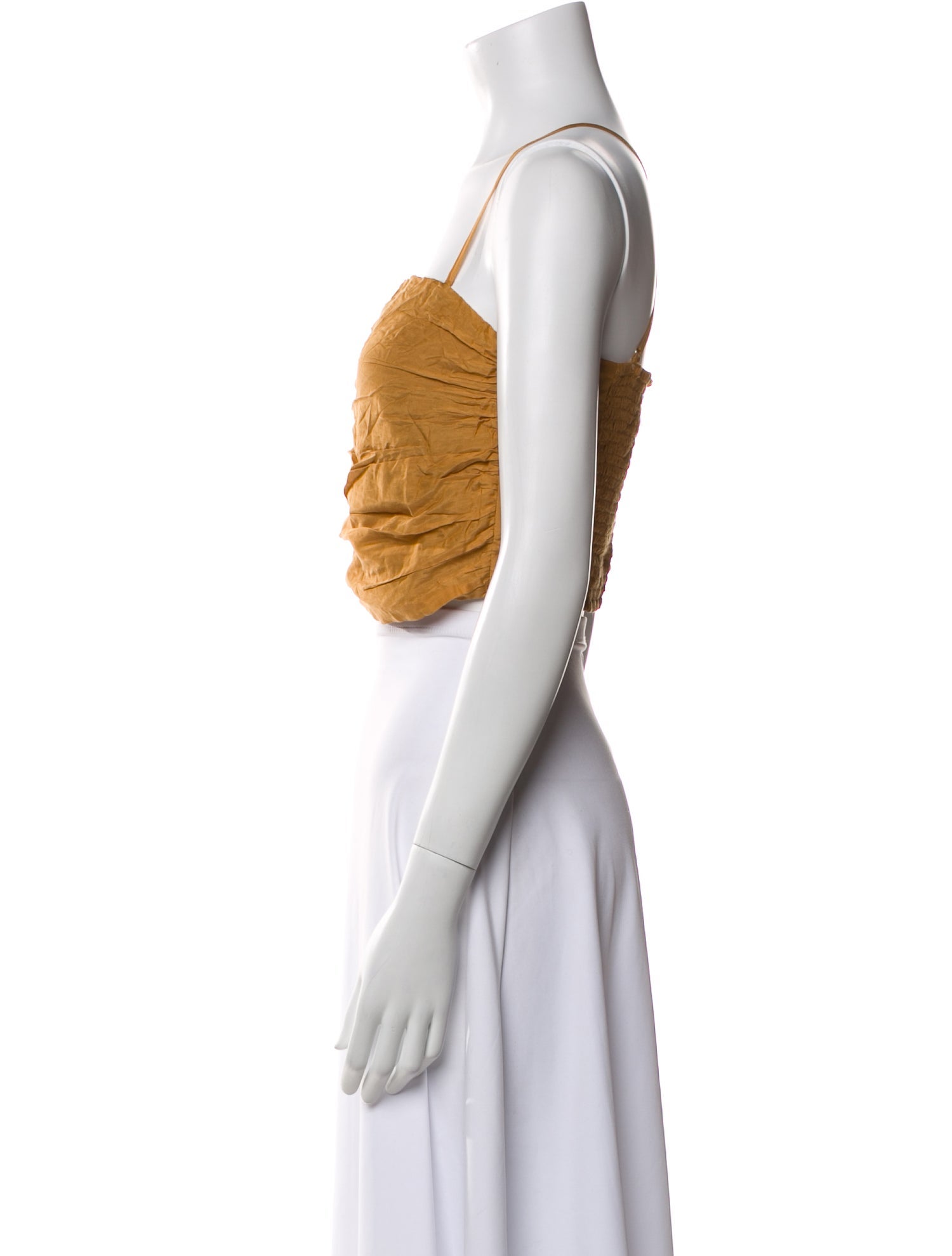 BIRD & KNOLL Square Neckline Sleeveless Crop Top