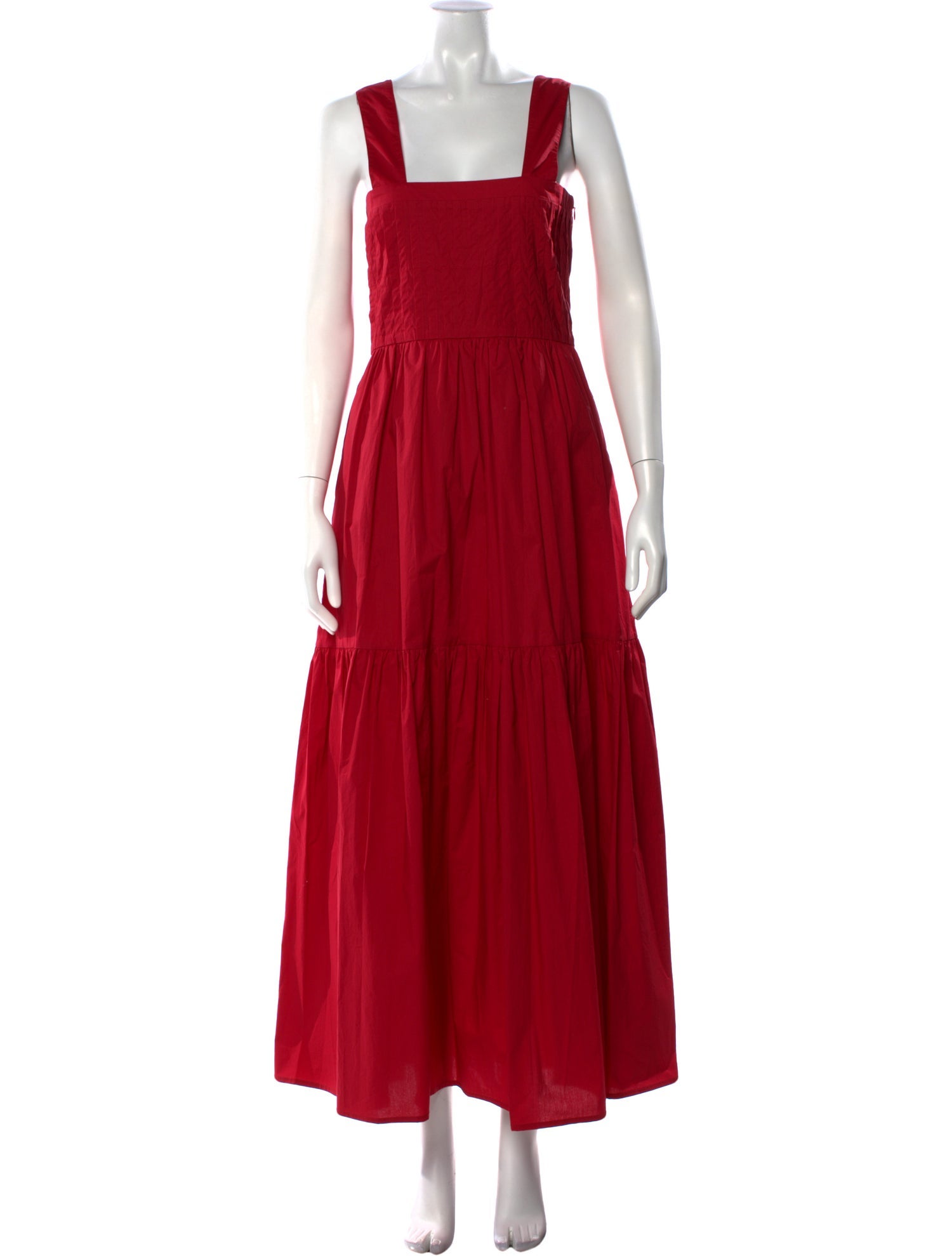BIRD & KNOLL Square Neckline Long Dress