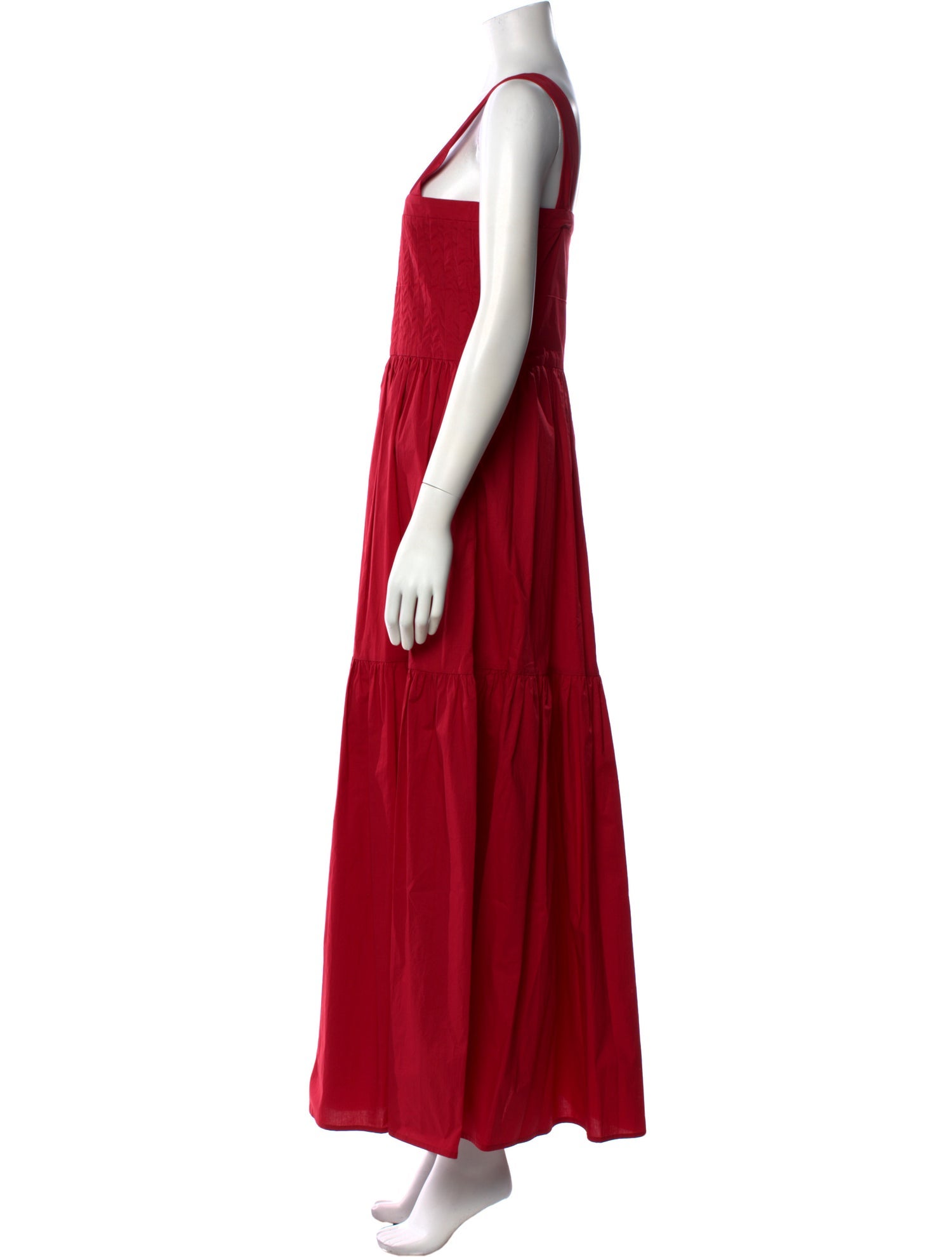 BIRD & KNOLL Square Neckline Long Dress
