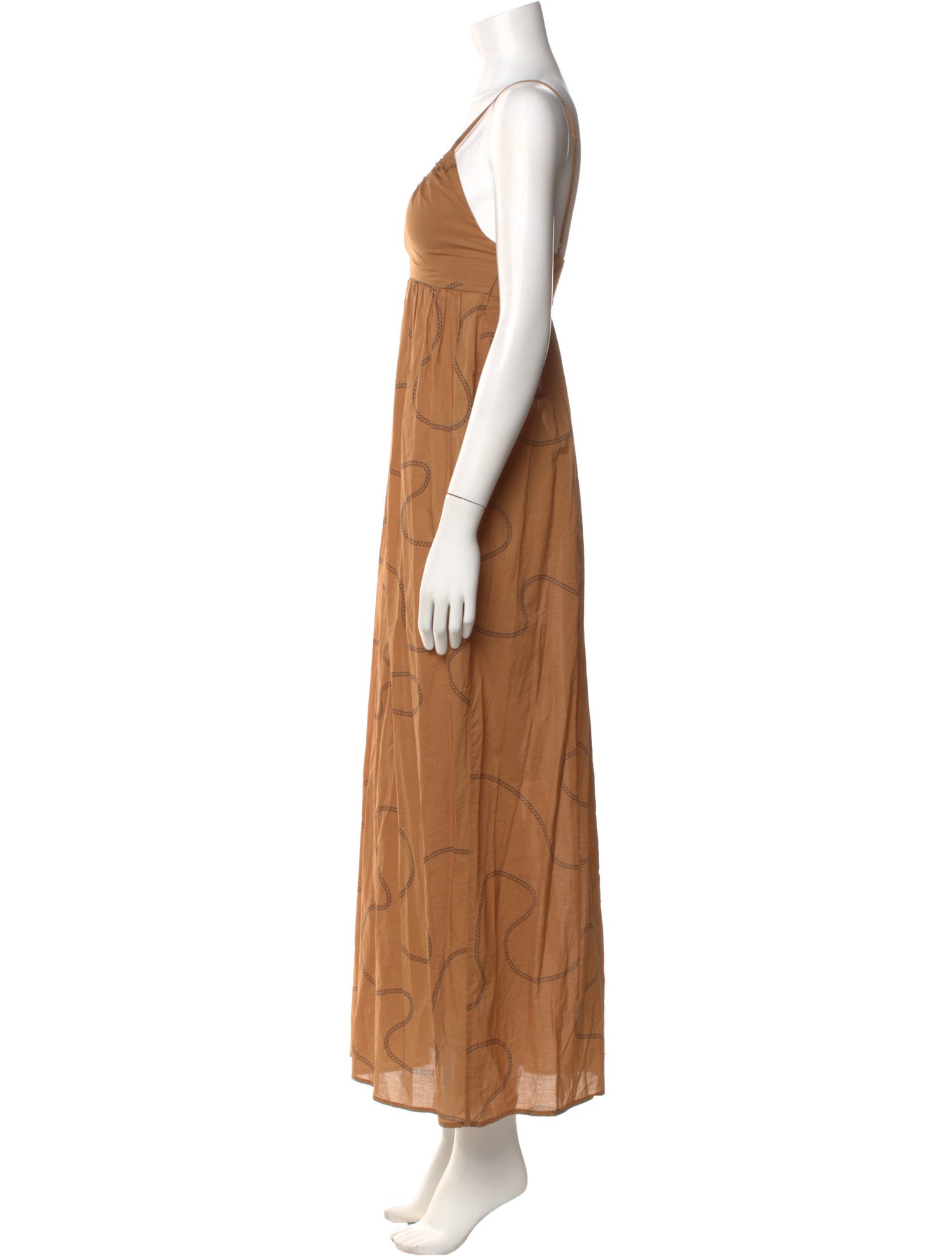 BIRD & KNOLL Scoop Neck Long Dress