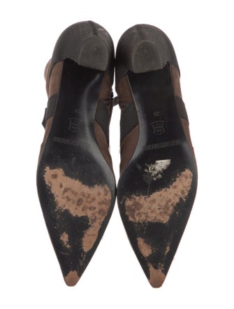 Dirk Bikkembergs Suede Colorblock Pattern Western Boots