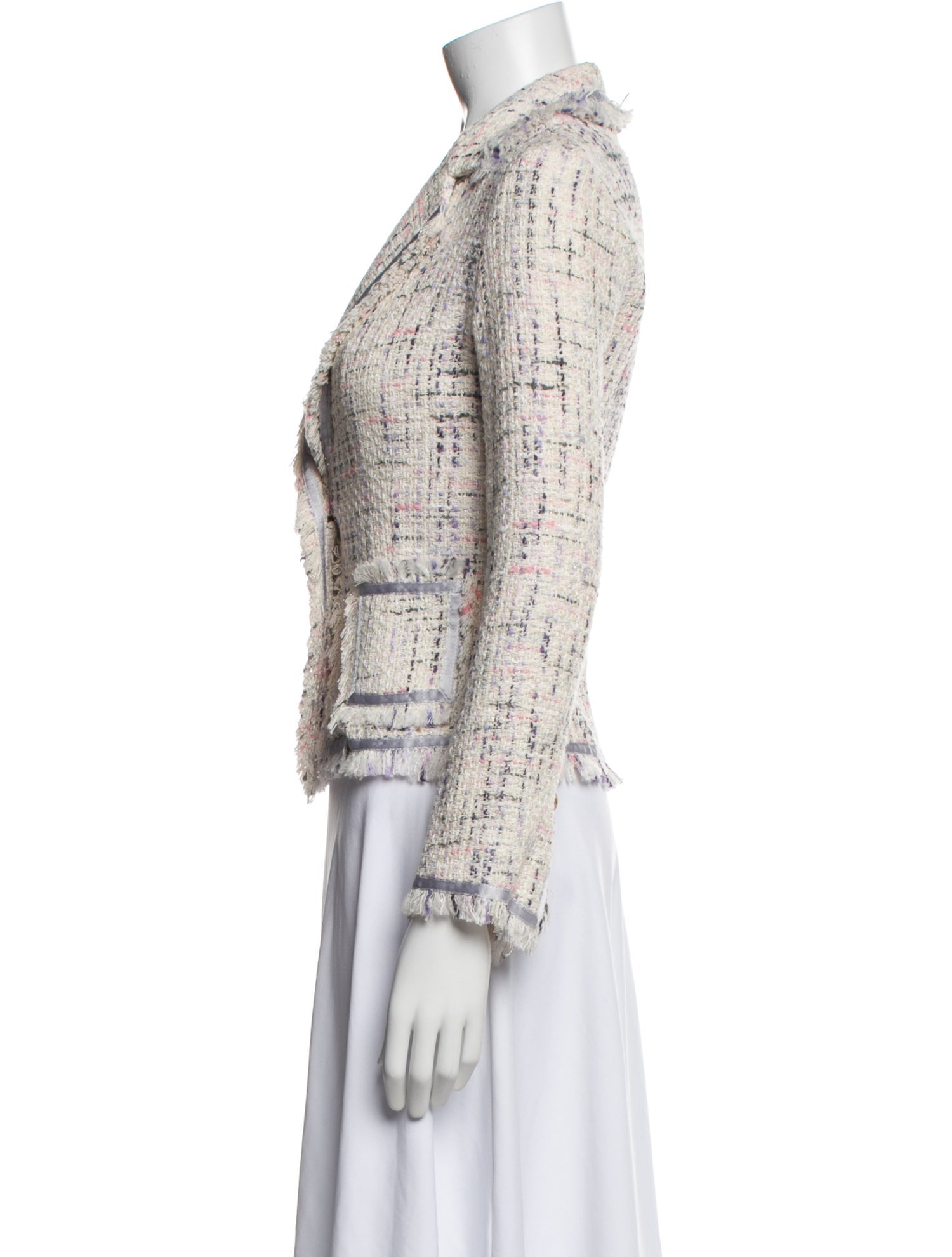 Blu Bre Tweed Tweed Pattern Blazer