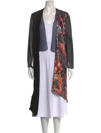 Blanc de Chine Graphic Print Open Front Tunic