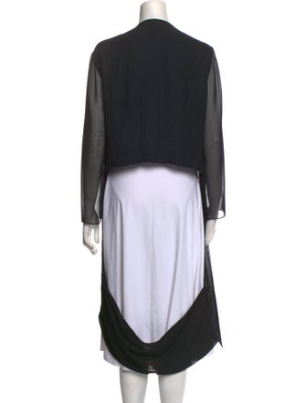 Blanc de Chine Graphic Print Open Front Tunic