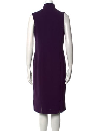 Blanc de Chine Mock Neck Midi Length Dress