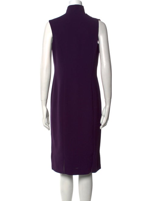 Blanc de Chine Mock Neck Midi Length Dress