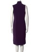 Blanc de Chine Mock Neck Midi Length Dress