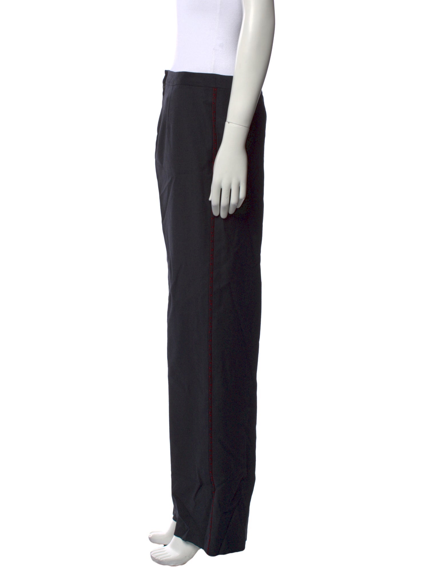 Blanc de Chine Wool Wide Leg Pants