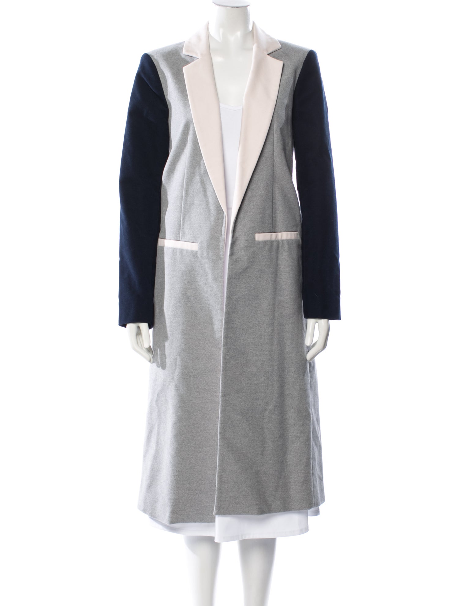 BLDWN Striped Faux Fur Coat