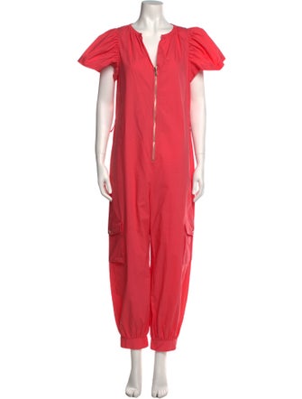 Blugirl Blumarine Plunge Neckline Jumpsuit