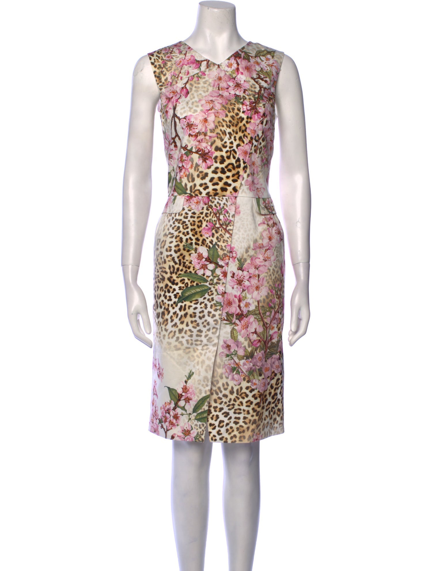 Blugirl Blumarine Animal Print Knee-Length Dress