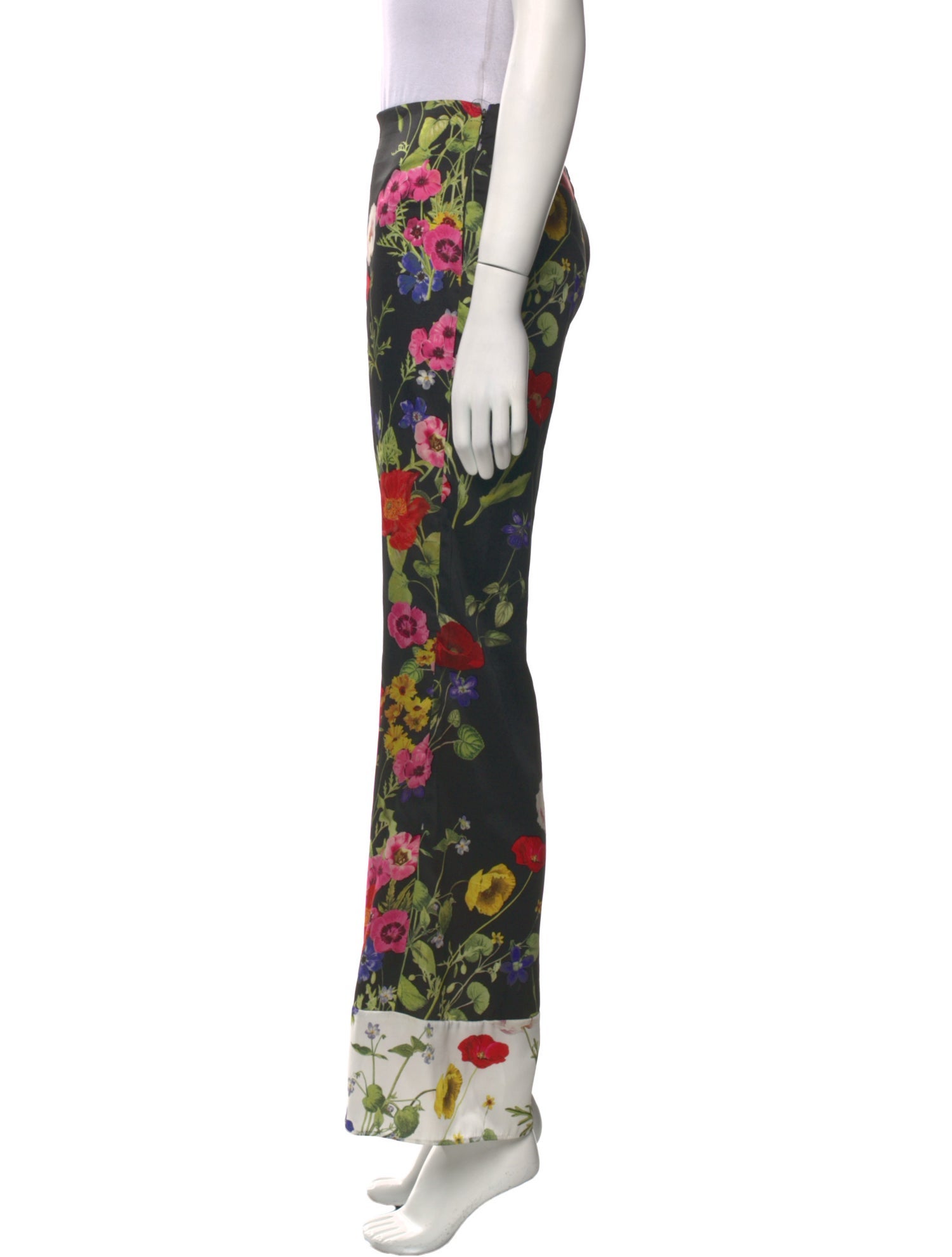Blugirl Blumarine Floral Print Wide Leg Pants