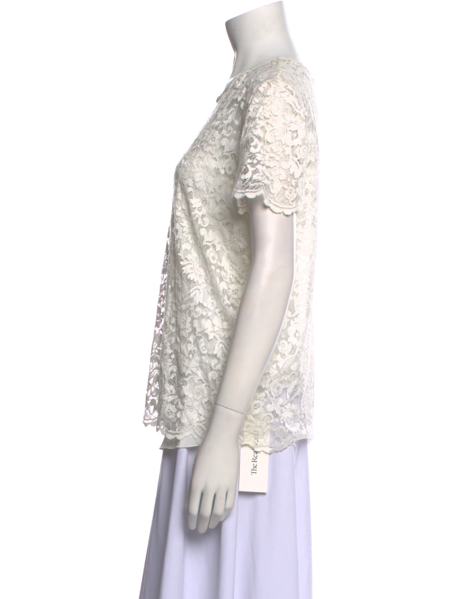 Blugirl Blumarine Lace Crew Neck Blouse