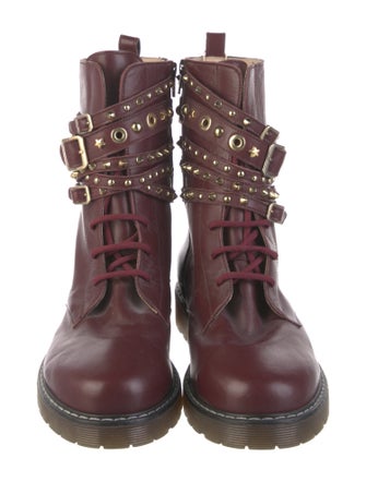 Blugirl Blumarine Leather Combat Boots