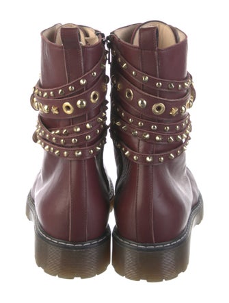Blugirl Blumarine Leather Combat Boots