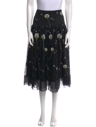 Blugirl Blumarine Floral Print Midi Length Skirt