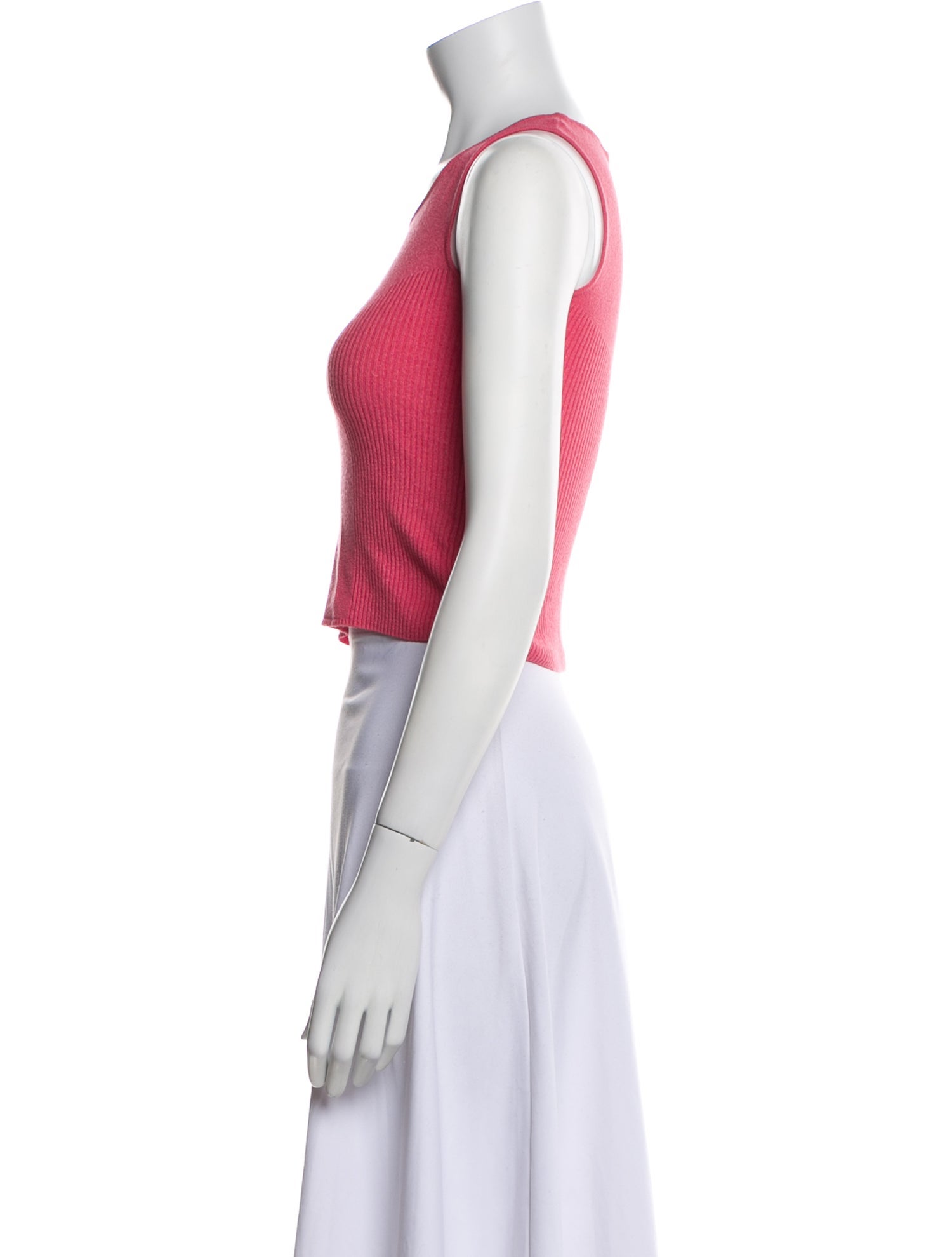 Blugirl Blumarine Scoop Neck Sleeveless Crop Top