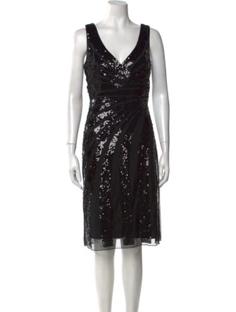 Blugirl Blumarine V-Neck Knee-Length Dress