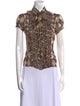 Blugirl Blumarine Silk Printed Button-Up Top