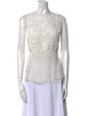 Blugirl Blumarine Lace Pattern Scoop Neck Top