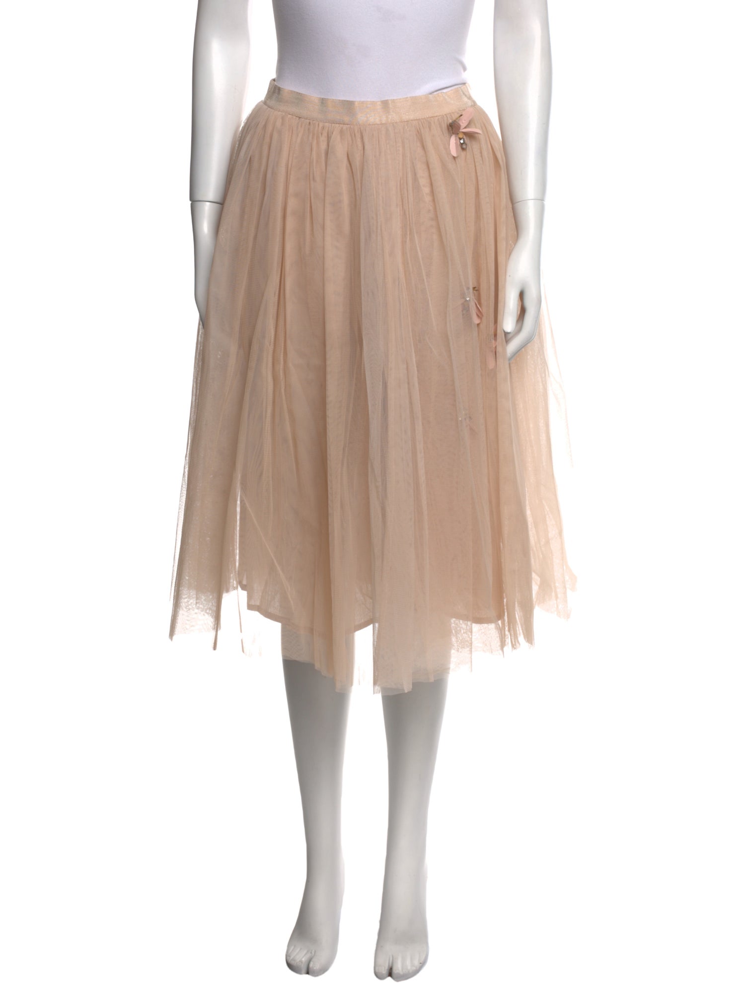 Blugirl Blumarine Crystal Embellishments Midi Length Skirt